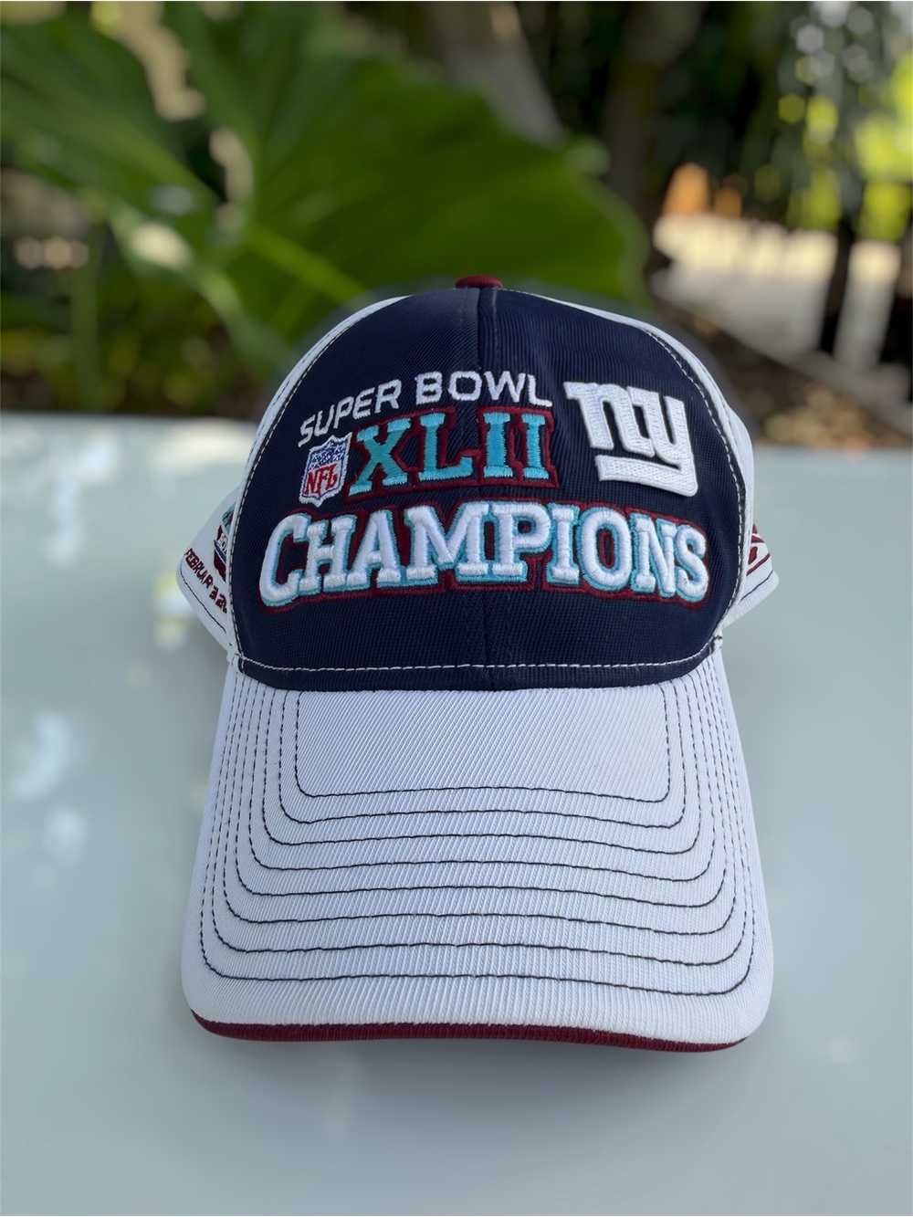 New York Giants Super Bowl XLII Champions Men's Cap - Navy/White